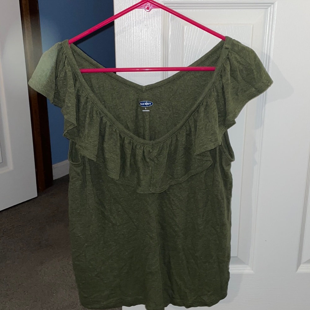 Army green blouse